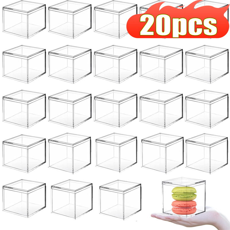 Xmas Food Storage Containers - 뚜껑이 있는 투명 아크릴 상자, 플라스틱