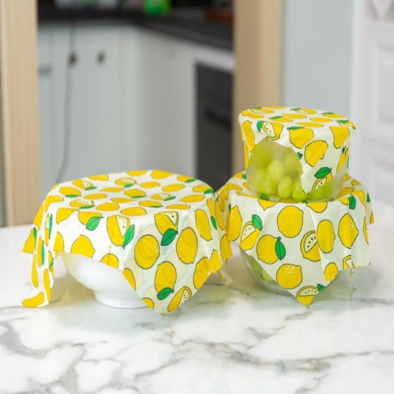 Beeswax Food Wrap - 재사용 가능한 밀랍 랩 3매 세트