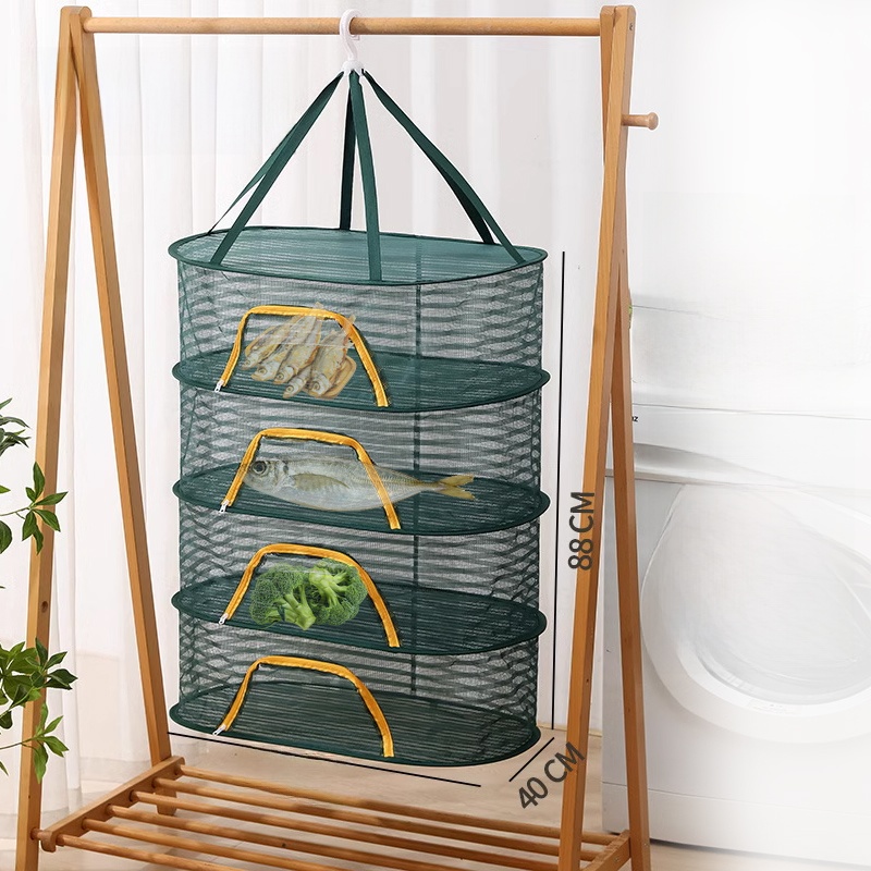 Food Storage Net - 두꺼운 다층 식품 건조대 야채 생선