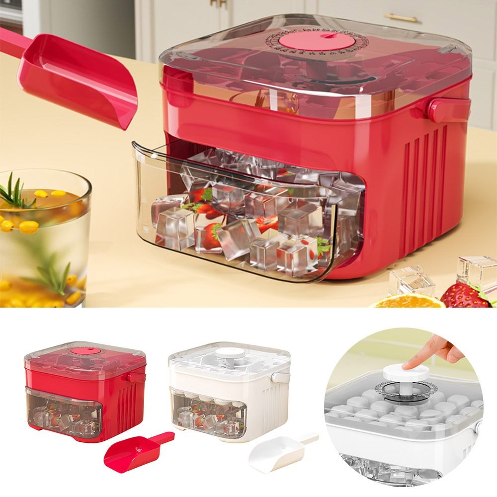 Food Storage Containers Xl - 50큐브 제빙기, 간편하게 누르는 뚜껑, 대용량
