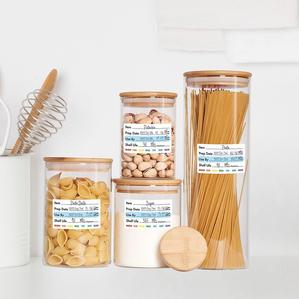 Food Storage And Safety - 250/300PCS 식품 유통기한 라벨 다기능 방수