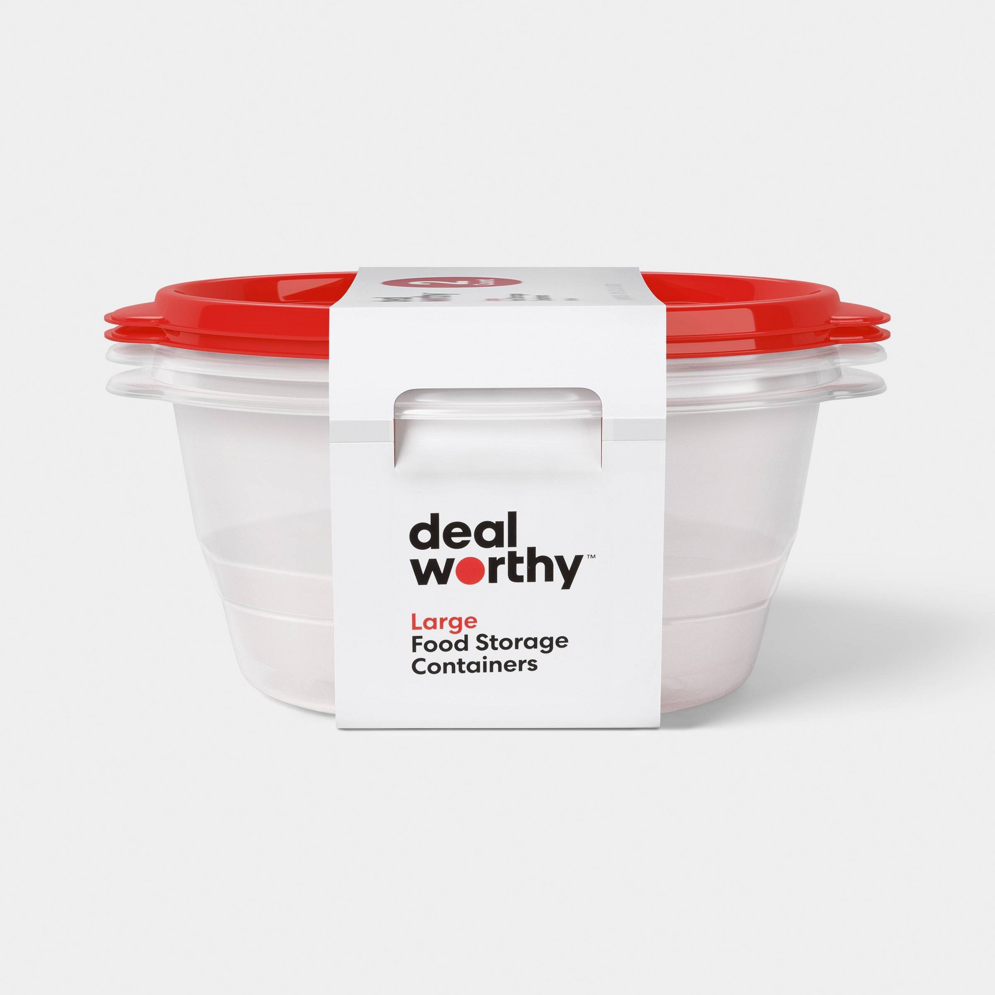 Food Storage Meal Prep - 2캐럿 대형 원형 식품 보관 용기