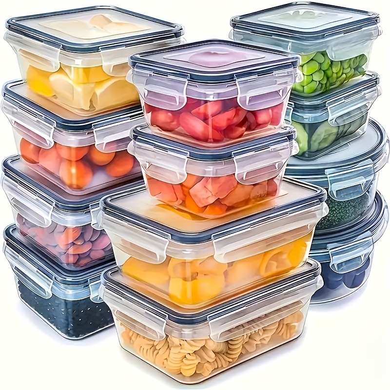 Food Storage Meal Prep - 8Pcs 용기 4개 뚜껑 4개 세트