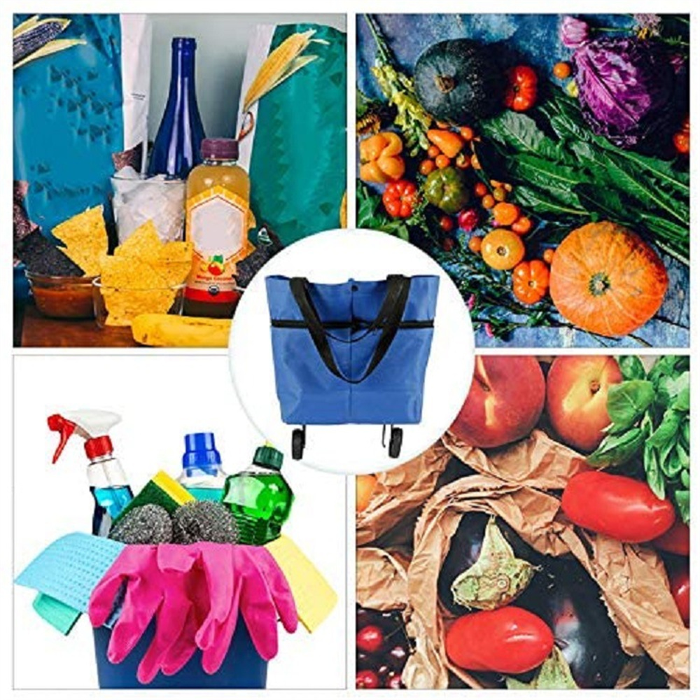 Food Storage Bags Reusable - 접이식 쇼핑 트롤리 가방 재사용 가능한