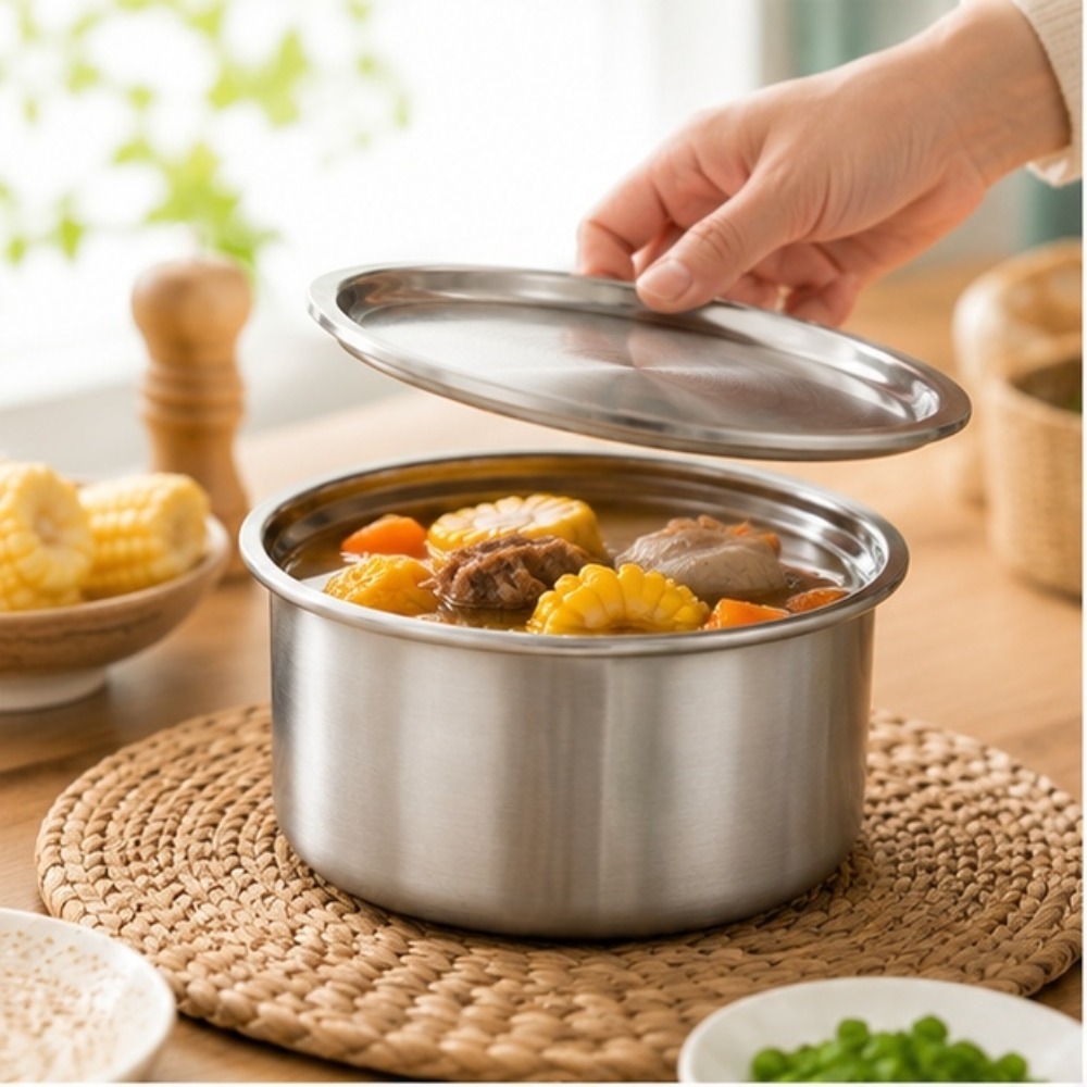Food Storage Metal Box - 304 스텐 뚜껑포함 계란찜기 미니 램킨볼