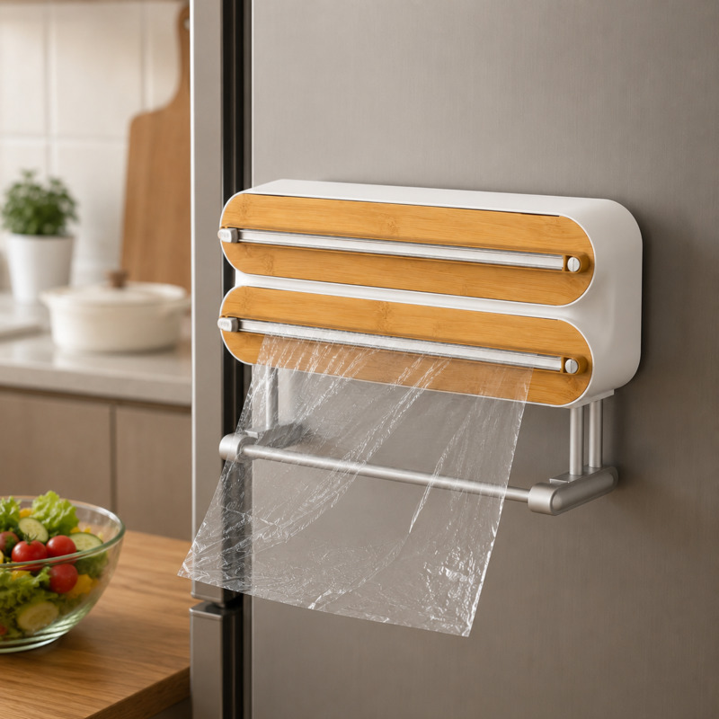 Food Storage Dispenser - 자석식 식품 포장지 커터 디스펜서 랩