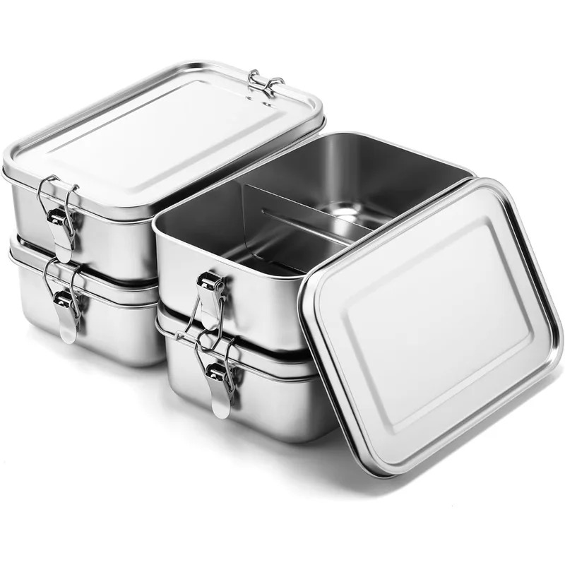 Food Storage Metal Box - 304 스테인리스 스틸 1200/2400ml 도시락 용기,