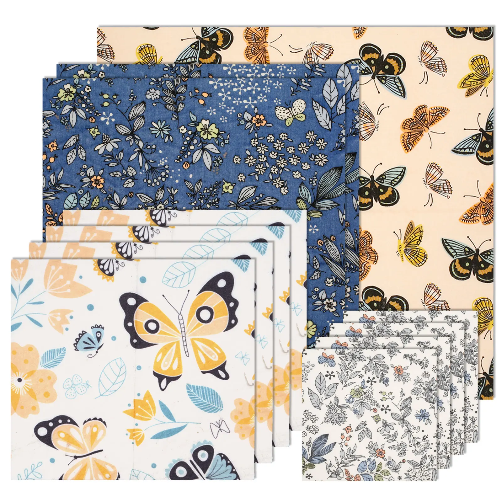 Beeswax Food Wrap - 11개입 밀랍 식품 포장 세트 재사용