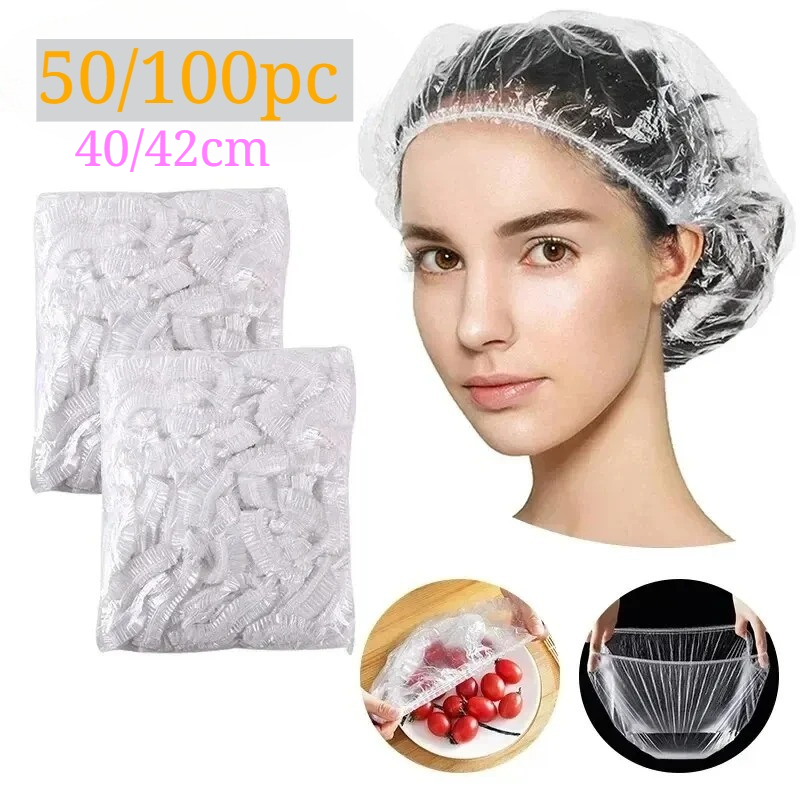 Food Storage Net - 50/100개 40/42cm 일회용 어린이 샤워 캡