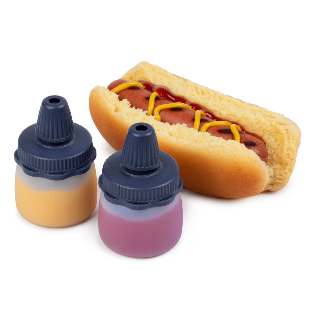 Condiment Squeeze Bottle - 실리콘 스퀴즈 병 블루 재사용 가능