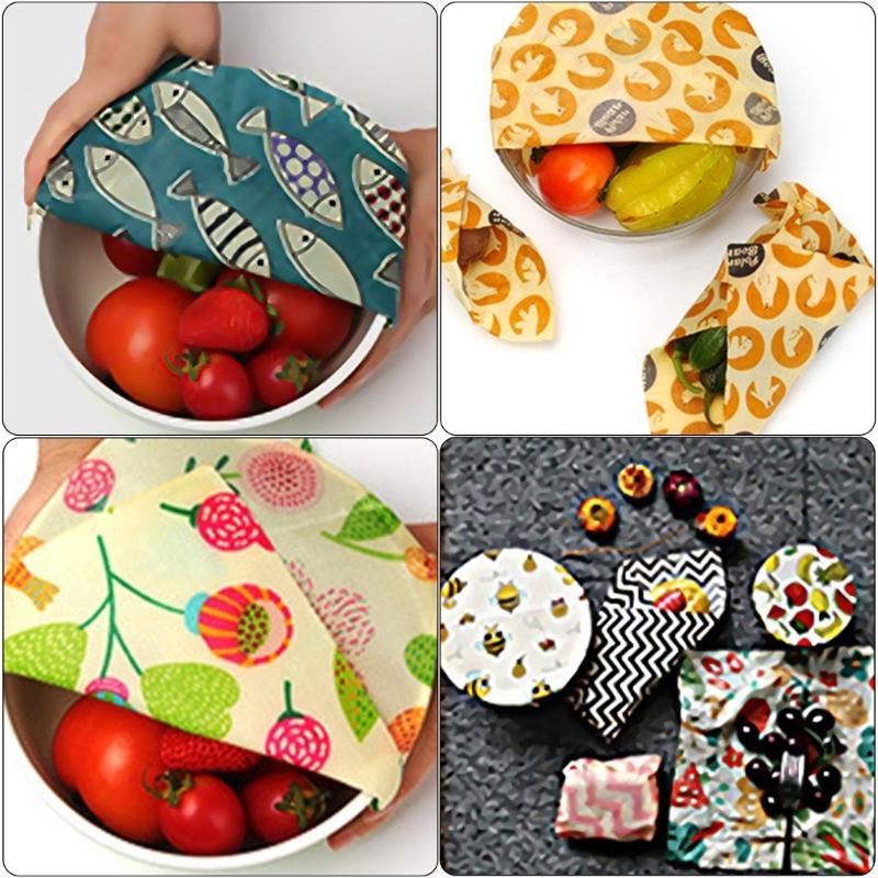 Beeswax Food Wrap - 실용적인 신선도 유지 밀랍 천 세트