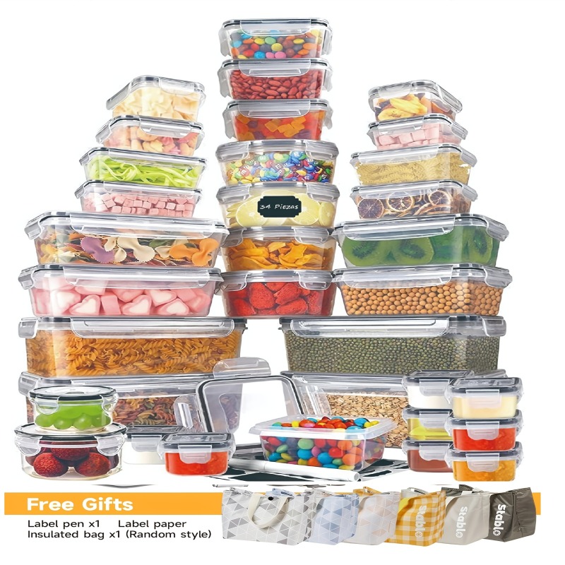 Food Storage Meal Prep - 48개 BPA 프리 식품 보관 세트