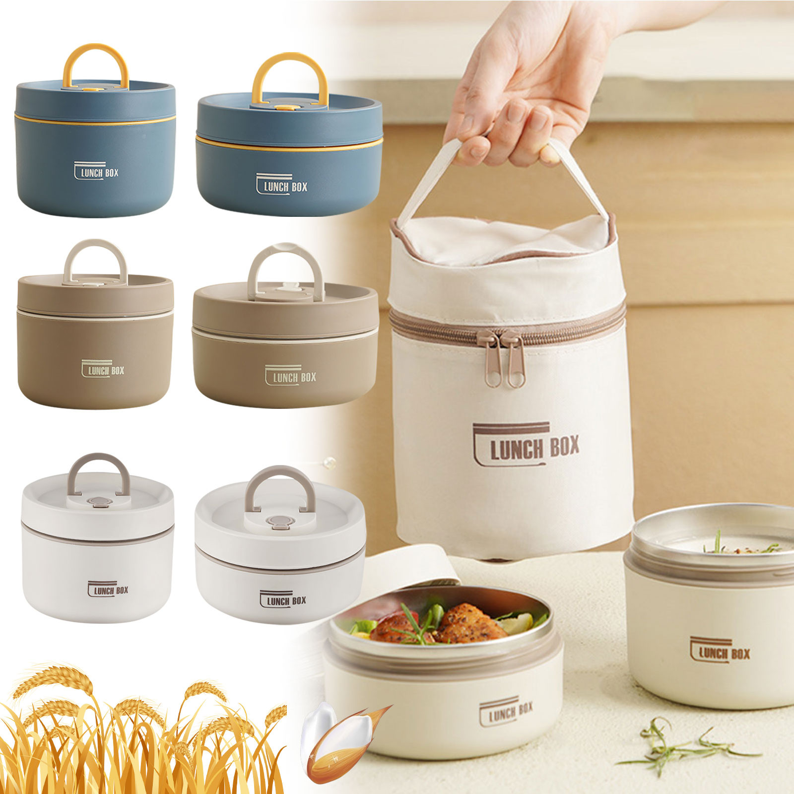 Food Storage Metal Box - 보온 도시락 스테인리스 스틸 보냉 도시락