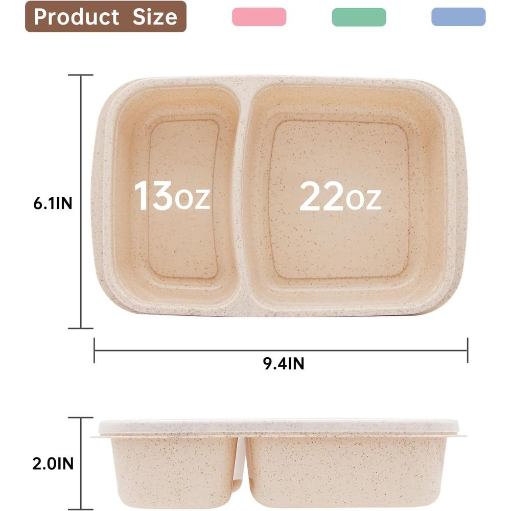 4팩 도시락 세트, 2칸 식사 준비용 용기(뚜껑 포함) - Food Storage Meal Prep 리뷰 및 가격