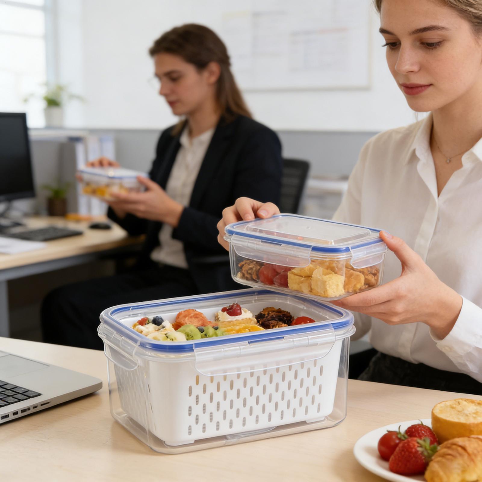 4 in 1 식품 보관 용기 4 in 1 누수 방지 투 - Food Storage Plastic Container 리뷰 및 가격