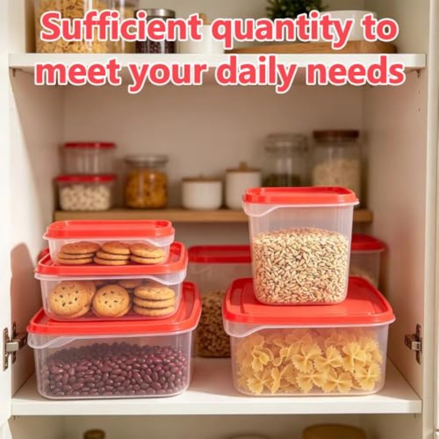 17개 플라스틱 식품 보관 세트, 빨간색 통풍 뚜껑 B - Food Storage Plastic Container 리뷰 및 가격