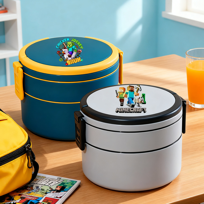 게임 테마 이중 레이어 도시락 마인크래프트 벤토 도시락 - Food Storage In Room 리뷰 및 가격