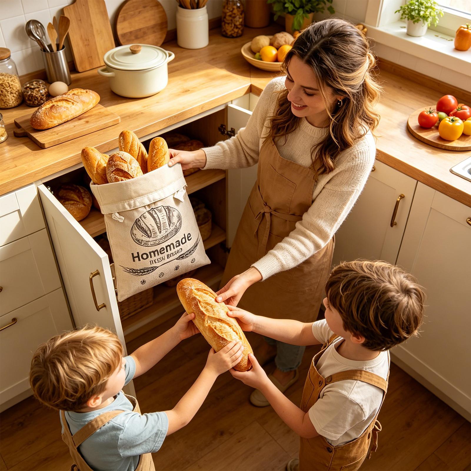 리넨 빵 가방 빵 가방용 재사용 가능한 가방 수제 밀랍 - Food Storage Bags Reusable 리뷰 및 가격