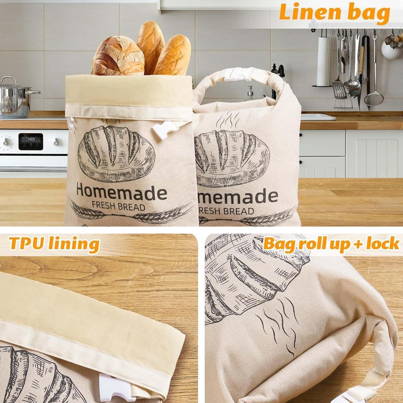리넨 빵 가방 빵 가방용 재사용 가능한 가방 수제 밀랍 - Food Storage Bags Reusable 리뷰 및 가격