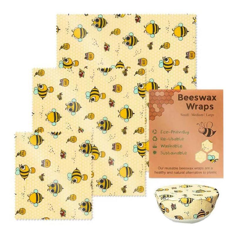 3pcs 재사용 가능한 식품 신선한 유지 천 유기 저장 - Beeswax Food Wrap 리뷰 및 가격
