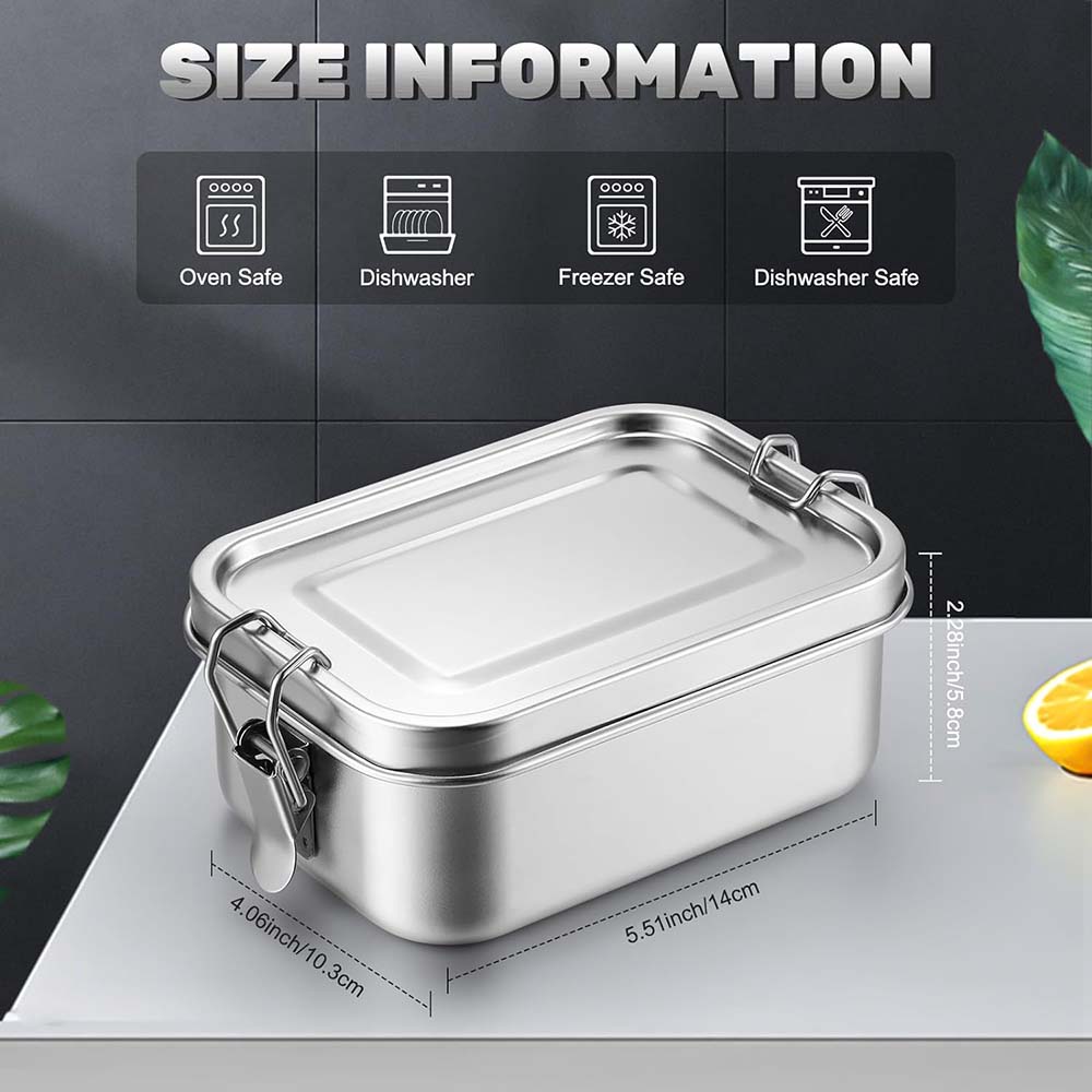 4Pcs 스테인레스 스틸 도시락 상자 금속 도시락 상자 - Food Storage Metal Box 리뷰 및 가격