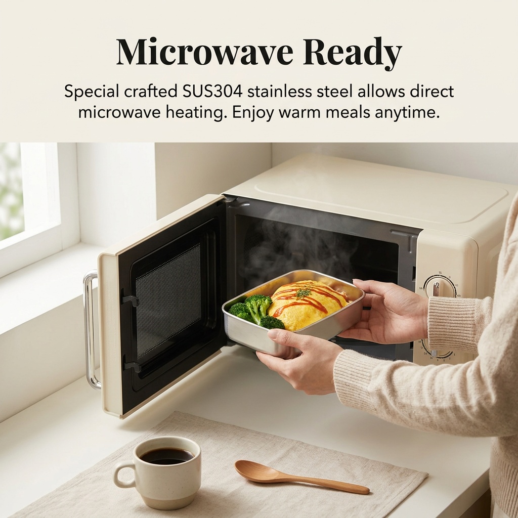 스테인리스 스틸 도시락 금속 도시락 전자레인지용 식품  - Food Storage Metal Box 리뷰 및 가격