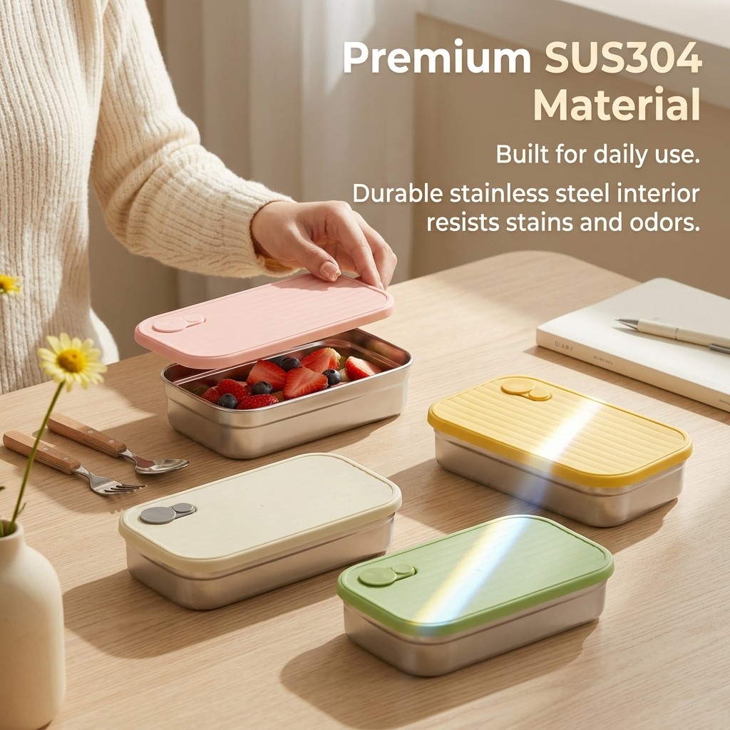 스테인리스 스틸 도시락 금속 도시락 전자레인지용 식품  - Food Storage Metal Box 리뷰 및 가격