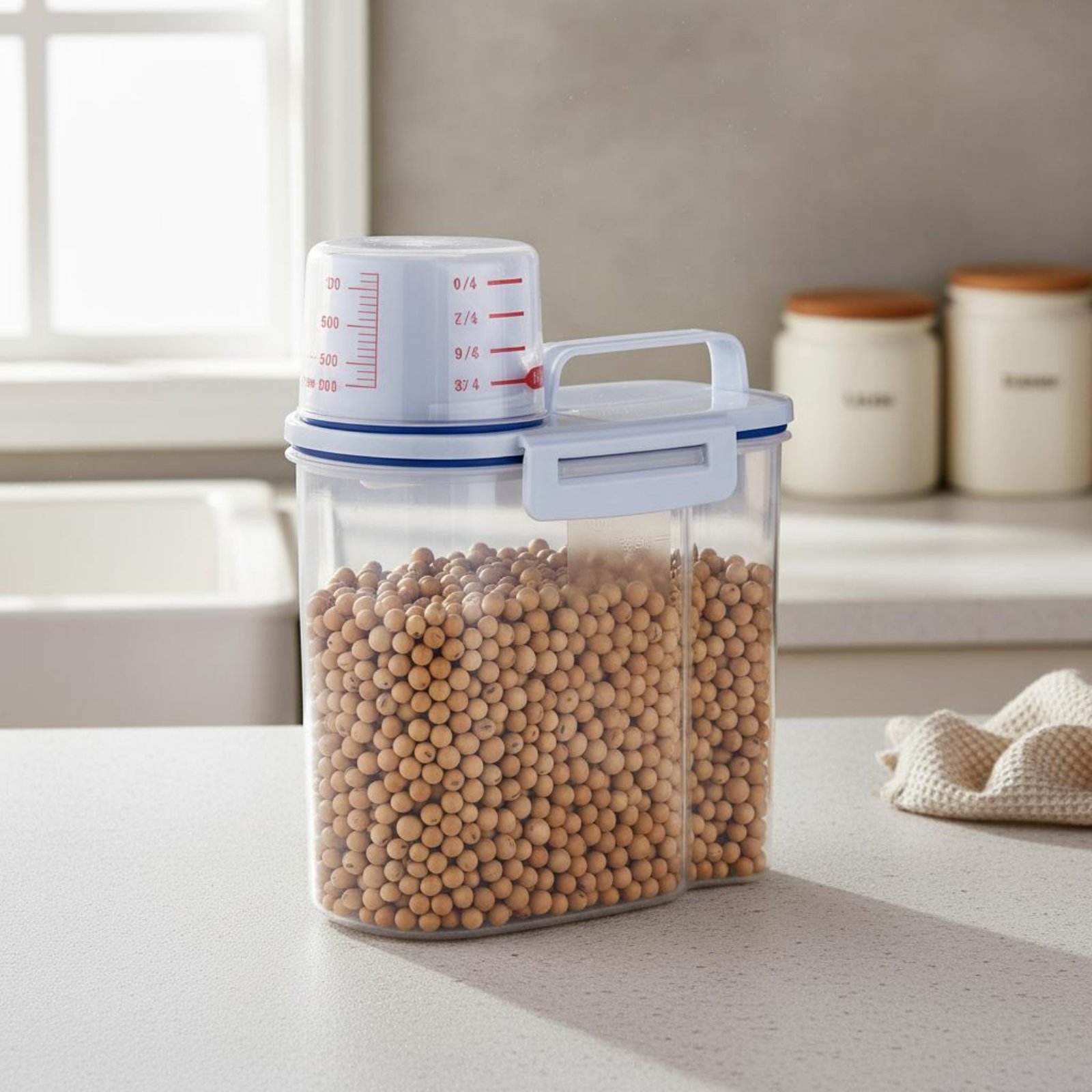쌀 보관 용기 안전 쌀 디스펜서 계량 기능이 있는 건식 - Food Storage Dispenser 리뷰 및 가격