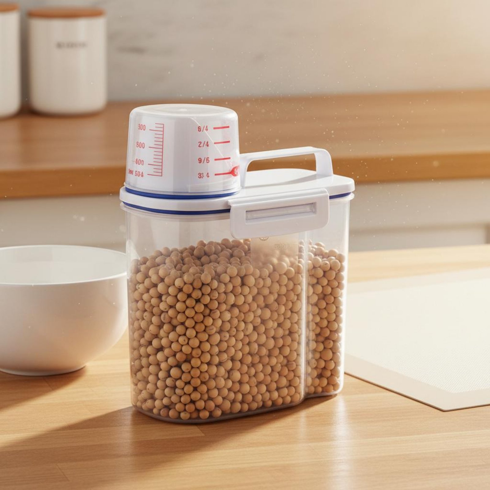 쌀 보관 용기 안전 쌀 디스펜서 계량 기능이 있는 건식 - Food Storage Dispenser 리뷰 및 가격
