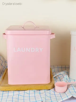 핑크 화이트 주방 욕실 세탁실 파우더 보관함 5KG 쌀 - Food Storage Metal Box 리뷰 및 가격