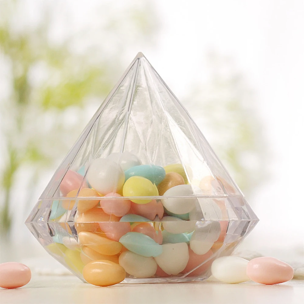 12 개/대 다이아몬드 모양 사탕 상자 식품 학년 투명 - Xmas Food Storage Containers 리뷰 및 가격