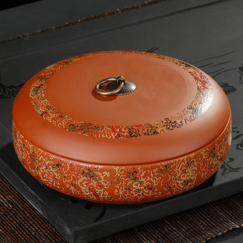 보라색 점토 차 항아리 라운드 설탕 그릇 향신료 보관  - Food Storage Tank 리뷰 및 가격