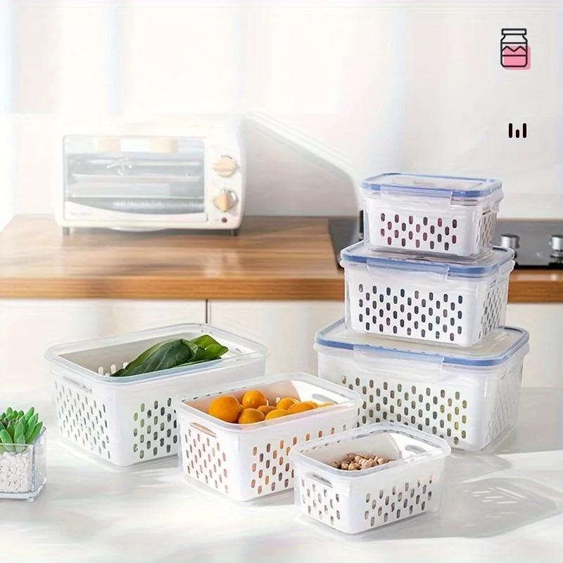 플립탑 뚜껑과 배수 바구니가 있는 대형 재사용 가능 식 - Food Storage Containers Xl 리뷰 및 가격