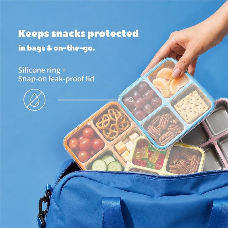 GIGI 4팩 스테인리스 스낵 용기, 4칸 금속 스낵  - Food Storage Metal Box 리뷰 및 가격