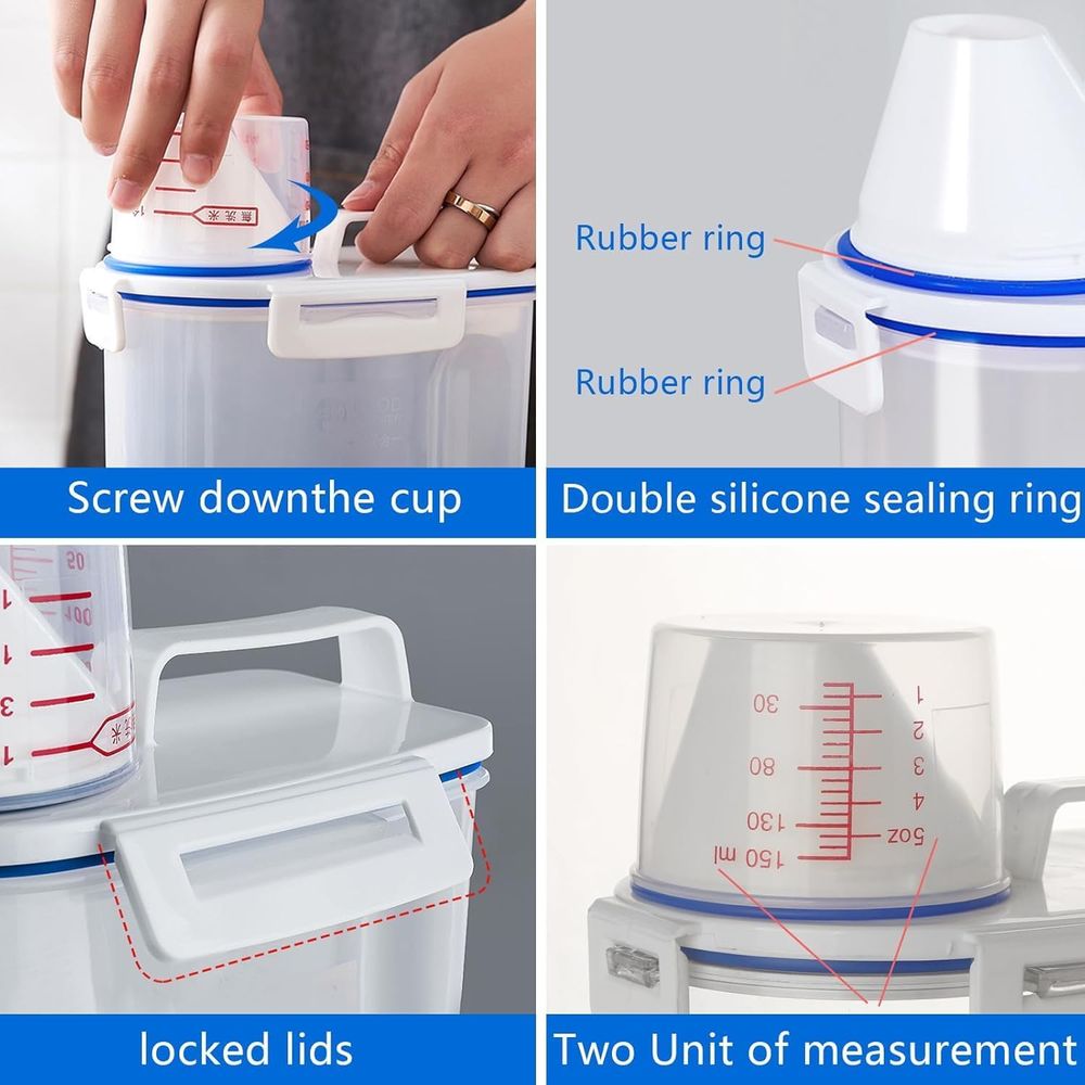 5.5파운드(약 2.5kg) 용량의 쌀 밀폐 건조식품  - Food Storage Dispenser 리뷰 및 가격