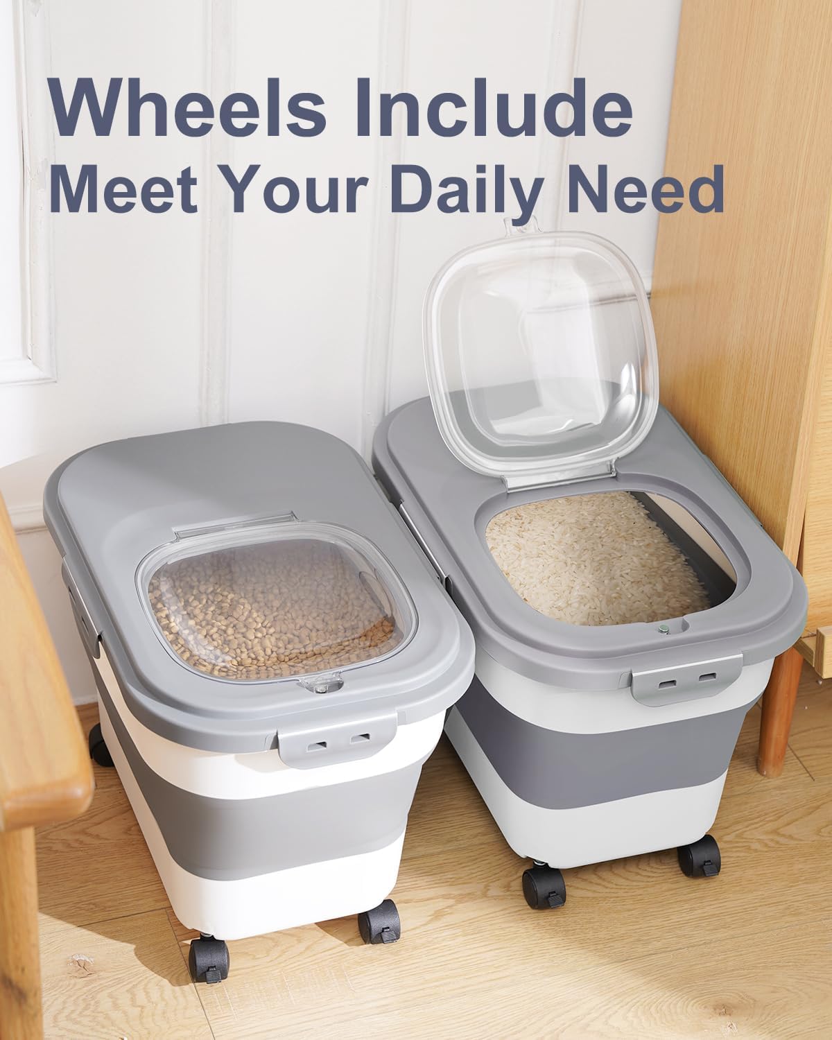 대용량 고양이 개 사료 보관 용기 접이식 밀폐 주방 곡 - Food Storage Containers Xl 리뷰 및 가격