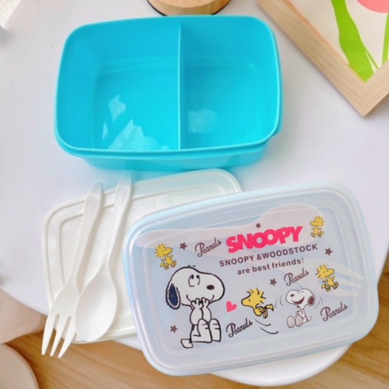 귀여운 스누피 도시락 세트 (수저 포크 포함) 만화 피 - Food Storage In Room 리뷰 및 가격