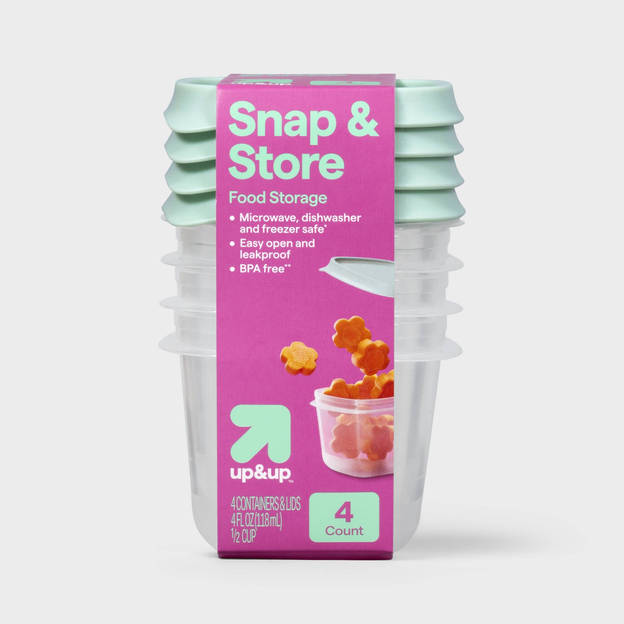 4ct 미니 사각형 하프컵 식품 보관 용기, BPA 프 - Food Storage Meal Prep 리뷰 및 가격
