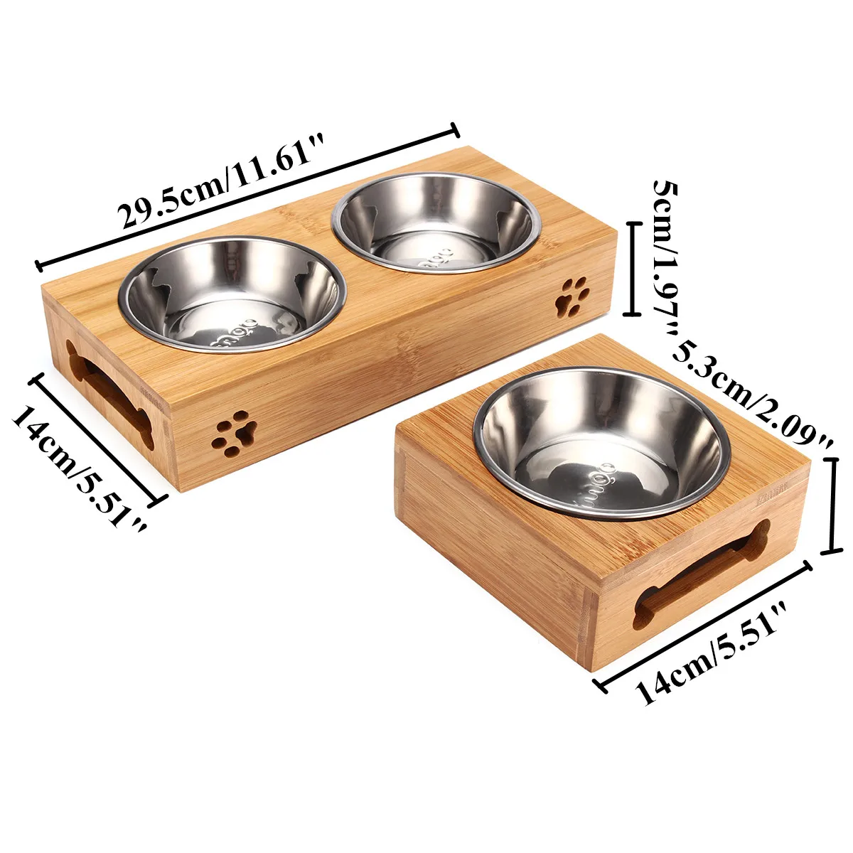 애완 고양이 그릇 곰 모양 대나무 접시 이중 그릇 내추 - Food Storage And Safety 리뷰 및 가격