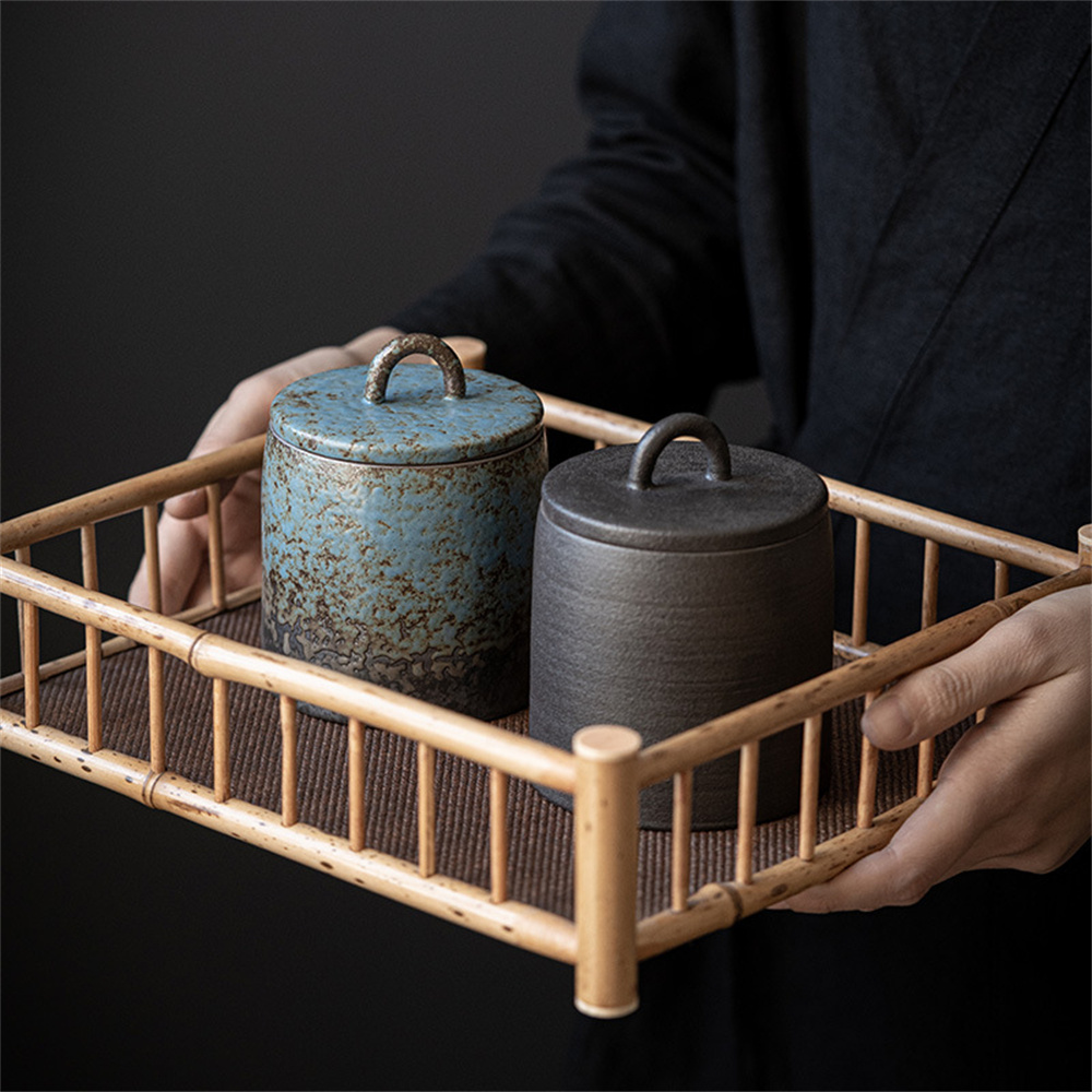 세라믹 차 캐디 봉인 된 항아리 작은 차 상자 휴대용  - Food Storage Tank 리뷰 및 가격
