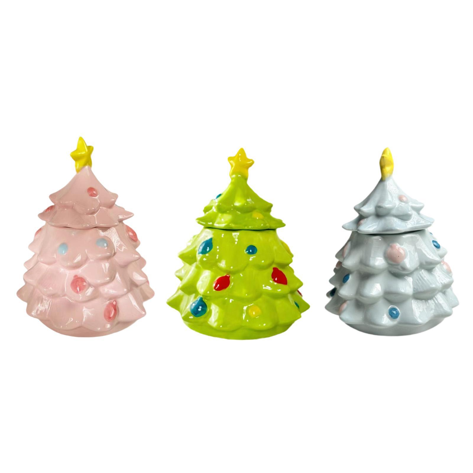 크리스마스 트리 캔디 항아리 귀여운 크리스마스 캔디 캔 - Xmas Food Storage Containers 리뷰 및 가격