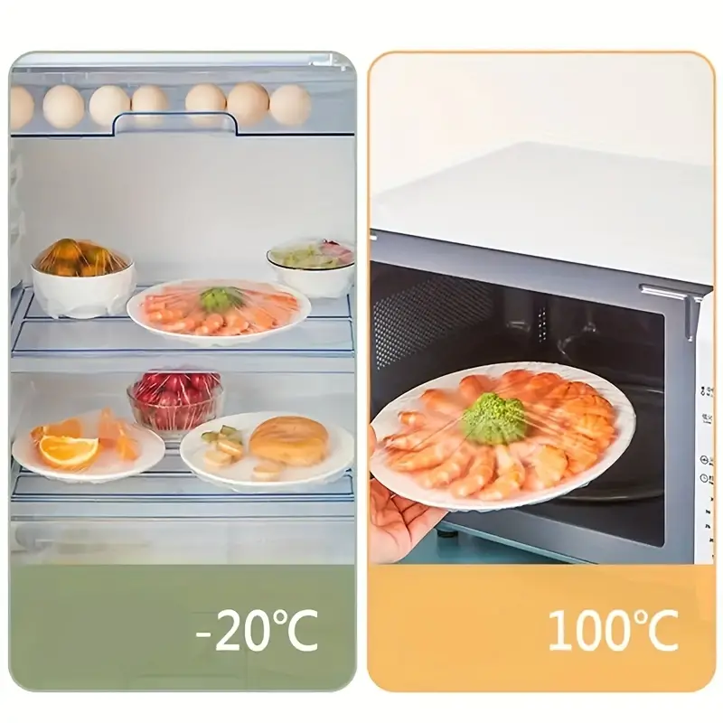 100pcs 식품 등급 일회용 사란 랩 위장 커버 주방 - Food Storage And Safety 리뷰 및 가격