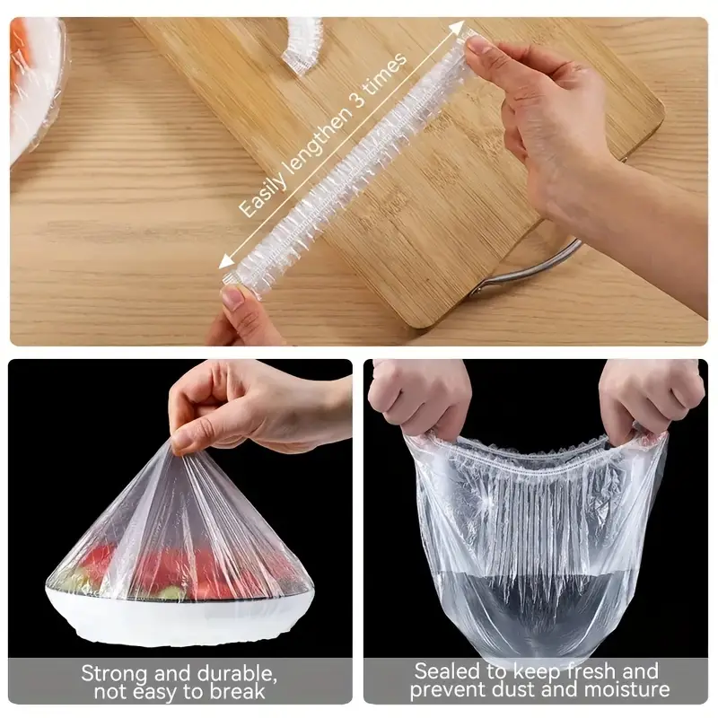 100pcs 식품 등급 일회용 사란 랩 위장 커버 주방 - Food Storage And Safety 리뷰 및 가격