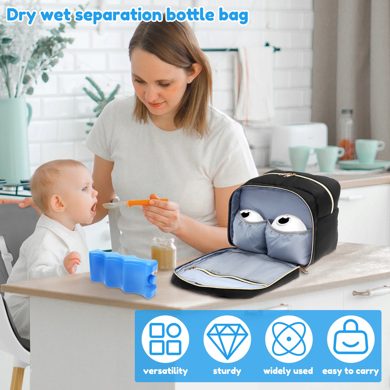 아이스팩과 방수 매트가 포함된 휴대용 모유 저장 가방, - Food Storage Keep Warm 리뷰 및 가격