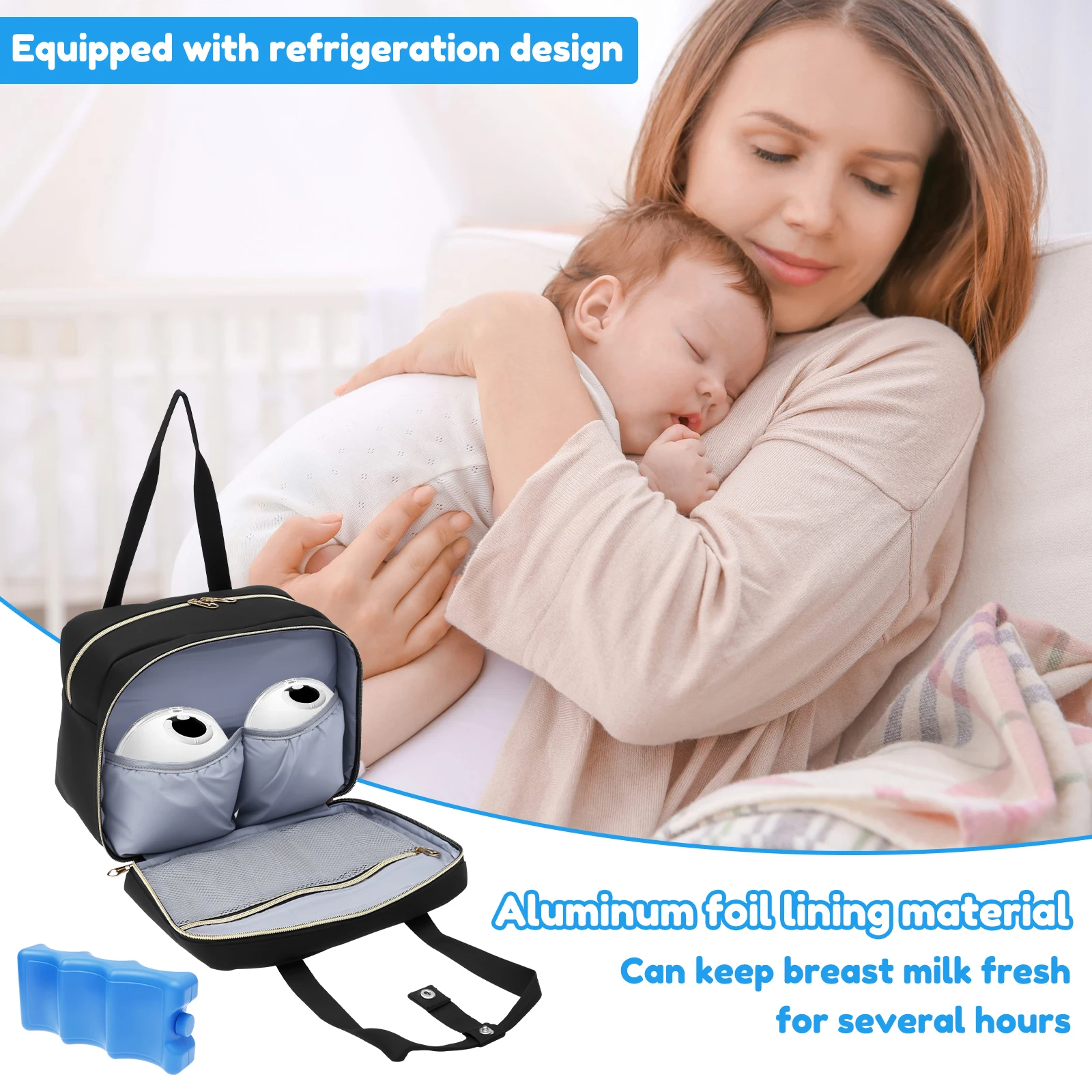 아이스팩과 방수 매트가 포함된 휴대용 모유 저장 가방, - Food Storage Keep Warm 리뷰 및 가격