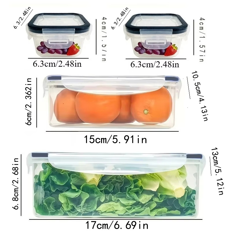 8Pcs 용기 4개 뚜껑 4개 세트 주방 밀폐용기 플라 - Food Storage Meal Prep 리뷰 및 가격