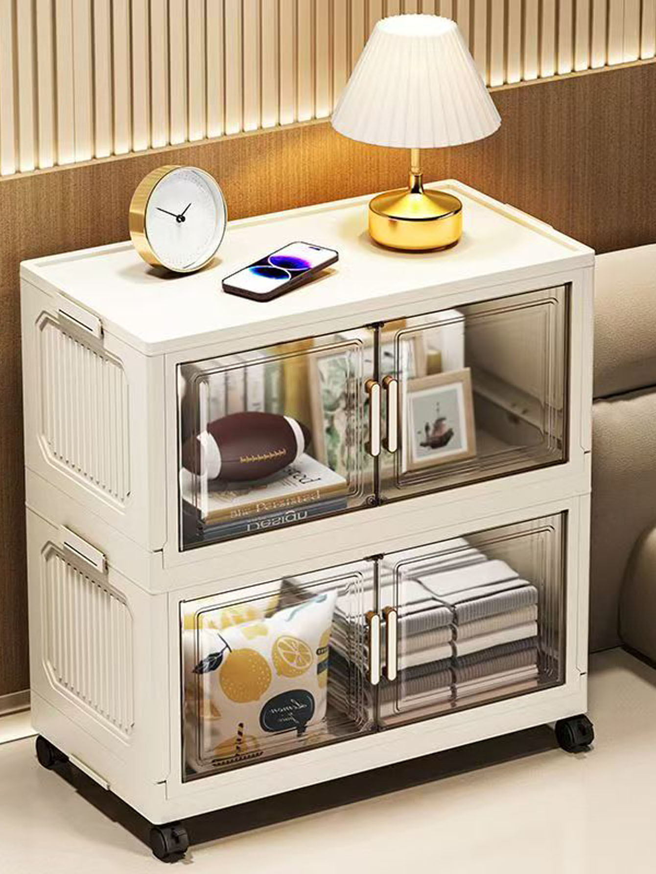 수납장 접이식 수납함 가정용 거실 장난감 수납장 수납  - Food Storage In Room 리뷰 및 가격