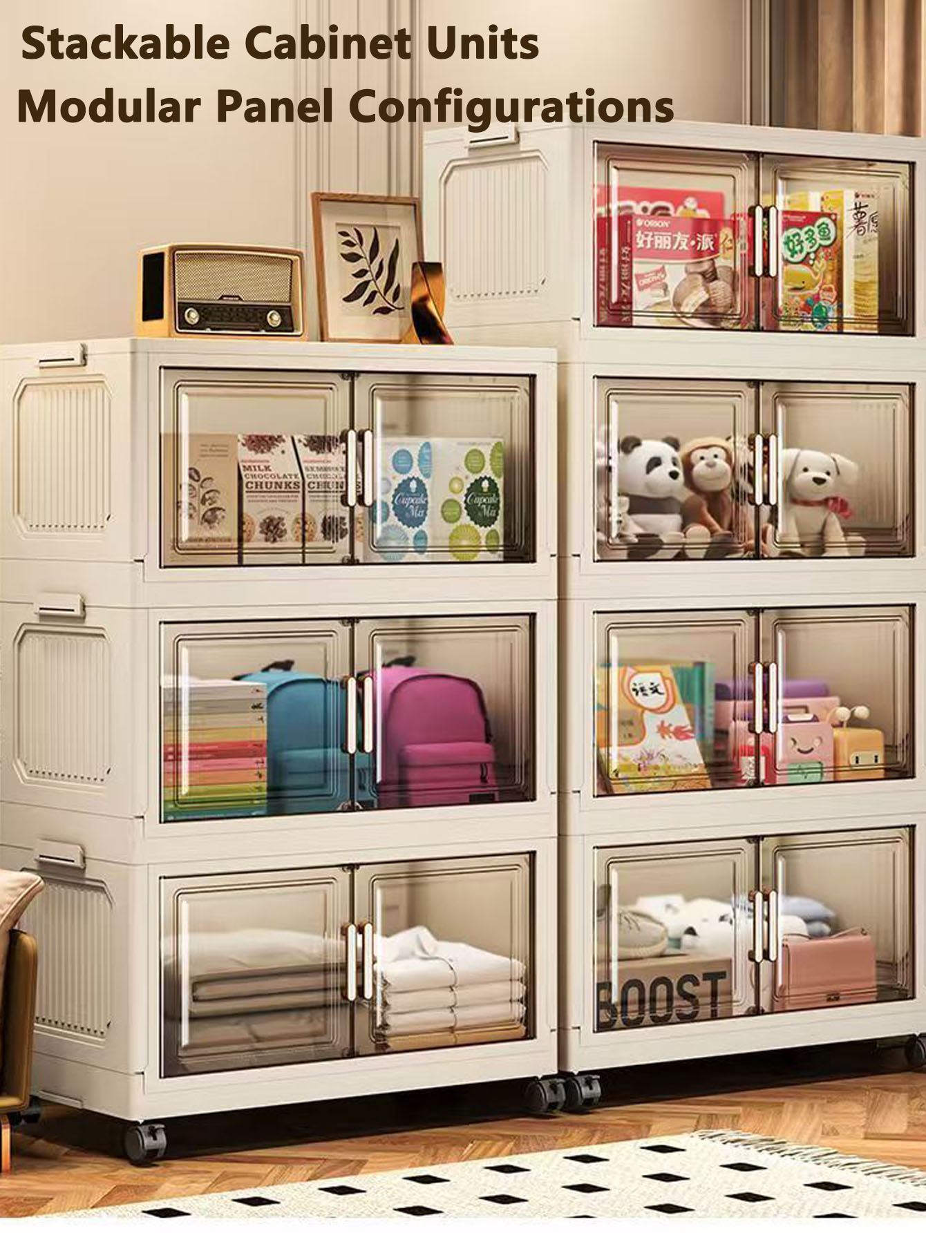 수납장 접이식 수납함 가정용 거실 장난감 수납장 수납  - Food Storage In Room 리뷰 및 가격