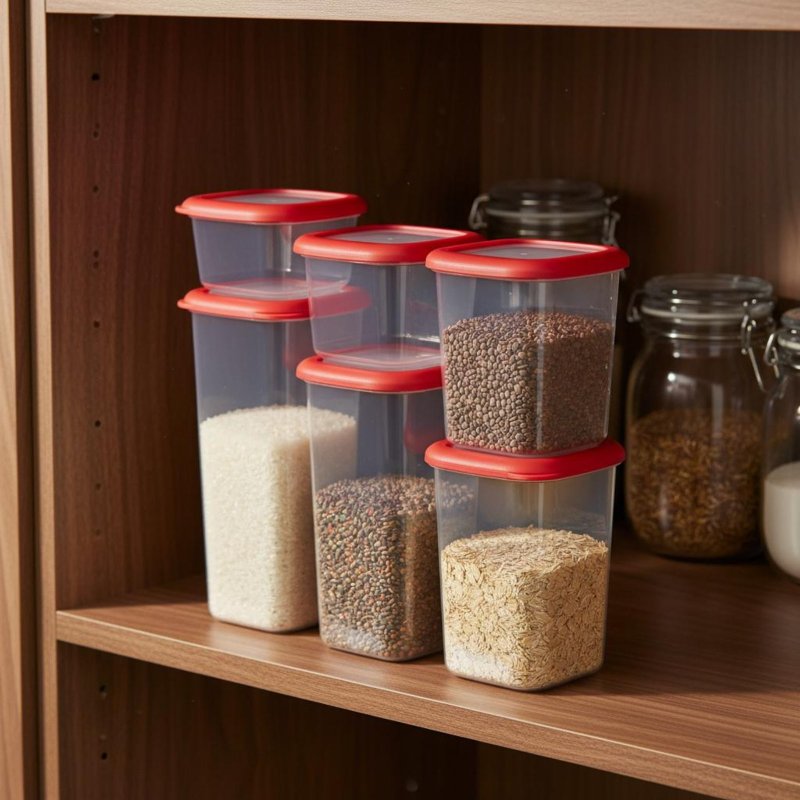 6개의 밀폐 식품 보관 용기 세트, 투명 디자인 플라스 - Food Storage Plastic Container 리뷰 및 가격