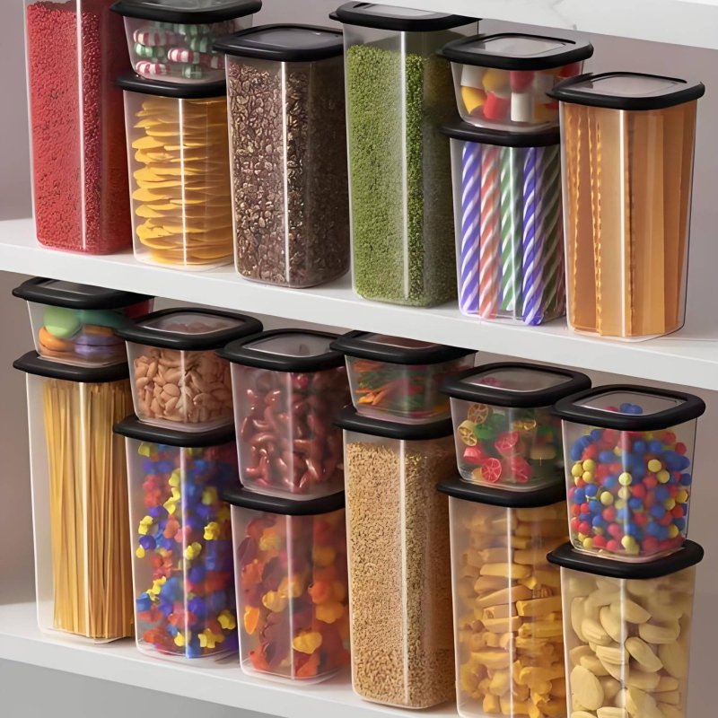 6개의 밀폐 식품 보관 용기 세트, 투명 디자인 플라스 - Food Storage Plastic Container 리뷰 및 가격